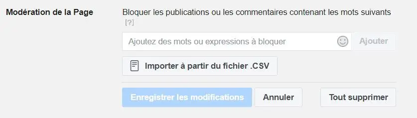 bloquer des mots sur Facebook