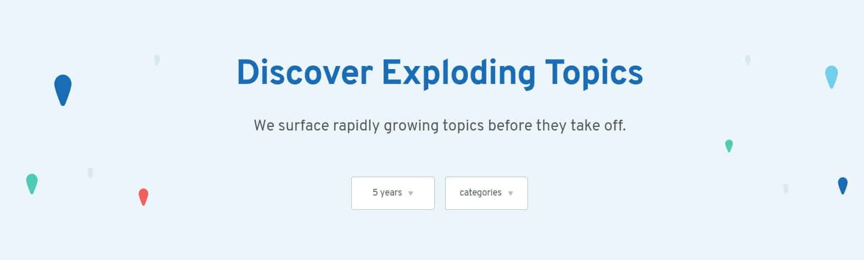 Trouver ides idées d'articles de blog avec Exploding topics