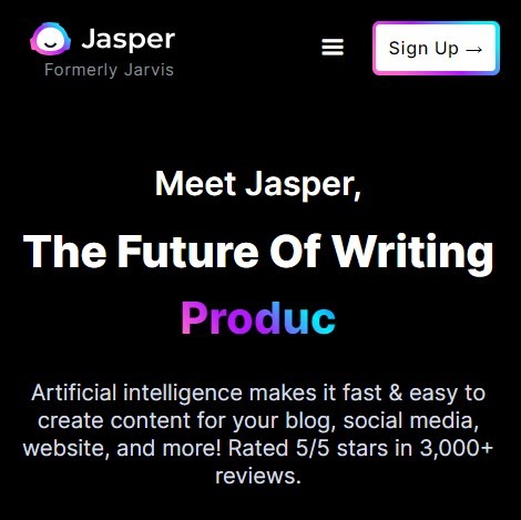 Jasper rédacteur basé sur l'intelligence artificielle