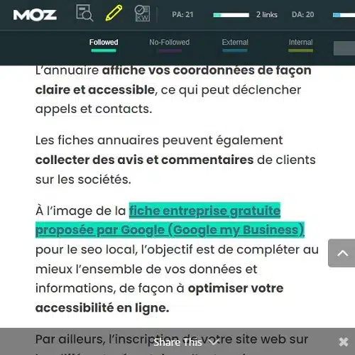 MOZ-surligner-liens-Do-Follow La MOZ barre pour surligner les liens en DO-FOLLOW