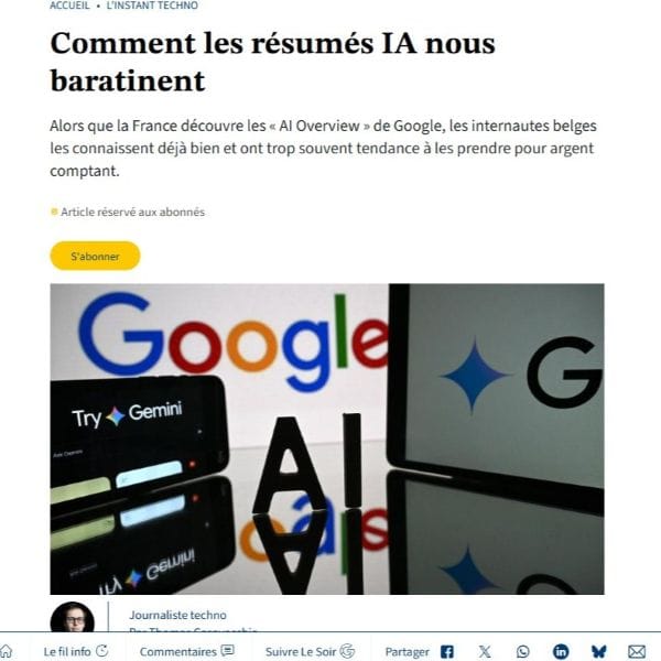 Interview-Lesoir-Emmanuelle-Wiesemes Interview Emmanuelle Wiesemes pour le journal Le Soir